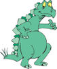 Green Stegosaur Giving The Thumbs Up