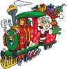 Santa Waving And Driving A Train Sleigh