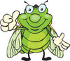 Happy Cicada Giving a Thumb up
