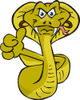 Cobra Snake Giving a Thumb up