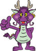 Purple Dragon Giving a Thumb up