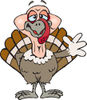 Happy Turkey Bird Waving