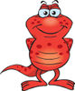 Happy Red Salamander Standing