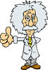Scientist Albert Einstein Giving a Thumb up
