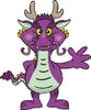 Purple Dragon Standing and Waving