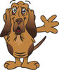 Friendly Waving Bloodhound Dog