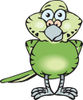 Happy Green Budgie Parakeet Bird