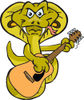 Happy Cobra Playing an Acoustic Guitar