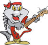 Bream Fish Playing an Electric Guitar