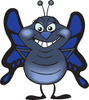 Happy Blue Butterfly Standing