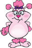 Cartoon Pink Poodle Dog