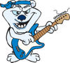Cartoon Polar Bear Playing an Electric Guitar