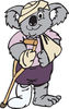 Accident Prone Koala With Bandages, Casts, Slings And Crutches