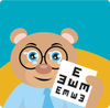 Teddy Bear Optometrist In Spectacles, Holding Up An Eye Chart