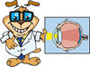 Dog Optometrist Holding Up A Diaphram Of An Eyeball