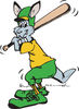 Batting Kangaroo Cricketer