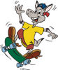 Waving Kangaroo Skateboarding