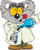 Mad Koala Scientist Mixing A Concoction