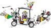 Koala Holding A Broken Steering Wheel Of A Golf Cart, Creating Chaos With His Co...