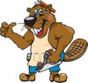 Carpenter Beaver Character Holding A Sander And Giving The Thumbs Up