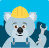 Koala Bear Construction Worker Character