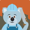 Koala Bear Lumberjack Character