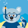 Koala Bear Snorkel Character