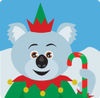 Christmas Koala Bear Elf Character