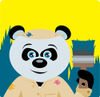 Giant Panda Bear Painter Character