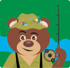 Fishing Brown Bear Character
