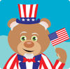 Teddy Bear Uncle Sam Character
