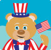 Bear Uncle Sam Character