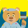 Painter Teddy Bear Character