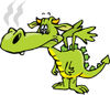 Lonely Green Dragon Sniffling