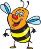 Friendly Orange, Black And Yellow Honey Bee