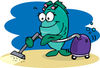 Green Female Fish Vacuuming The Sea Floor