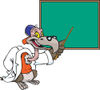 Teacher Vulture Pointing To A Chalk Board