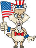 Patriotic Uncle Sam Alpaca Waving An American Flag On Independence Day