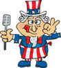Uncle Sam Chef Licking His Lips And Holding A Spatula