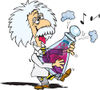 Albert Einstein Playing A Musical Flask
