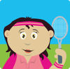 Latin American Girl Holding A Tennis Racket