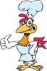 Red And White Rooster Character Chef