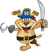 Sparkey Dog Pirate With A Peg Leg And Hook Hand