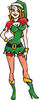 Sexy Christmas Elf Woman In A Short Dress