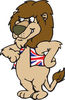British Lion Wearing A Vest
