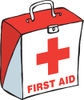 Red And White Upright First Aid Kit