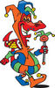 Colorful Jester Dragon Carrying A Staff