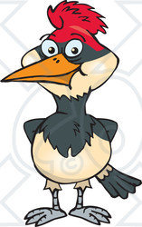 Clipart of a Happy Woodpecker - Royalty Free Vector Illustration