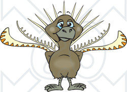 Clipart of a Happy Lyrebird - Royalty Free Vector Illustration