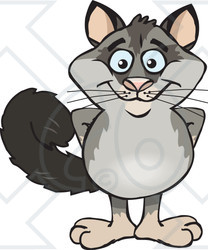Clipart of a Happy Possum - Royalty Free Vector Illustration